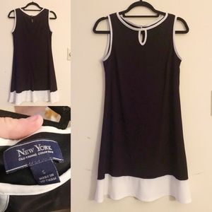 New York & Co black and white dress